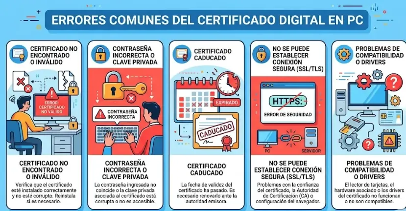 alt mujer frustrada frente a ordenador instalando certificado