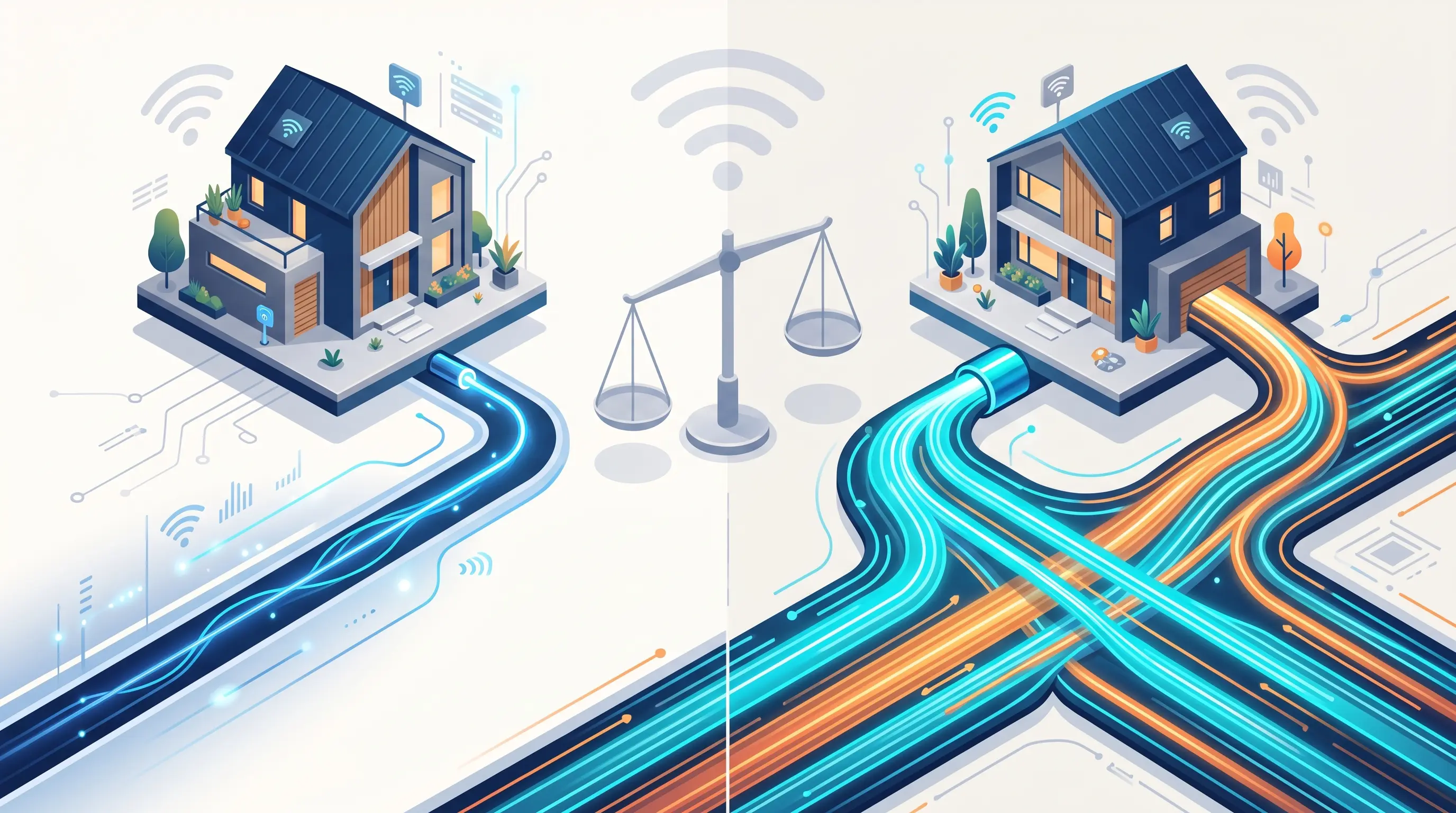 Analizamos con datos reales cuándo compensa pagar por 1 Gbps y cuándo 300 Mbps te sobran. Tabla comparativa, errores típicos y cómo comprobar tu velocidad real antes de cambiar de tarifa.
