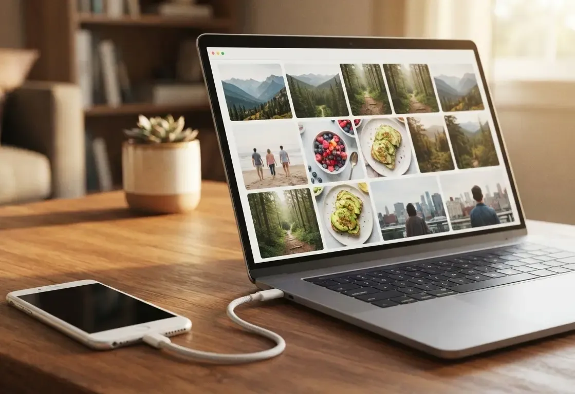 Fotos del iPhone importadas al ordenador con la aplicación Fotos de Windows