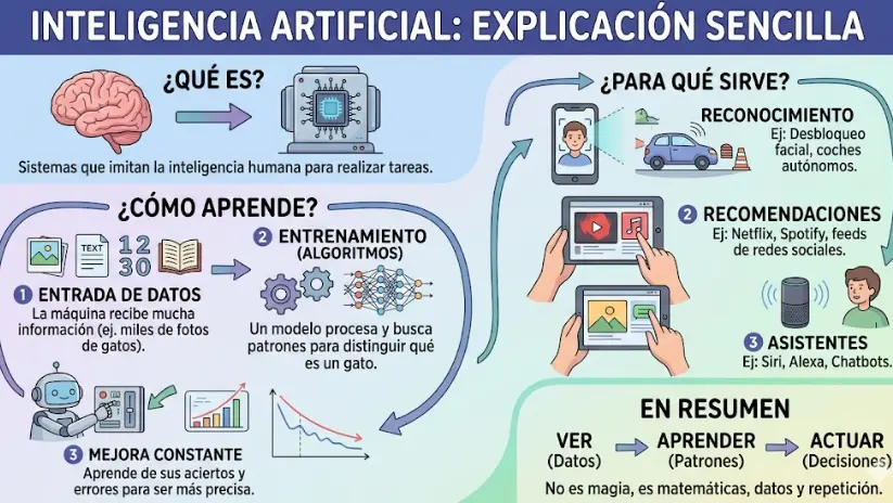¿Qué es la Inteligencia Artificial? Explicación sencilla (hasta para tu abuela)