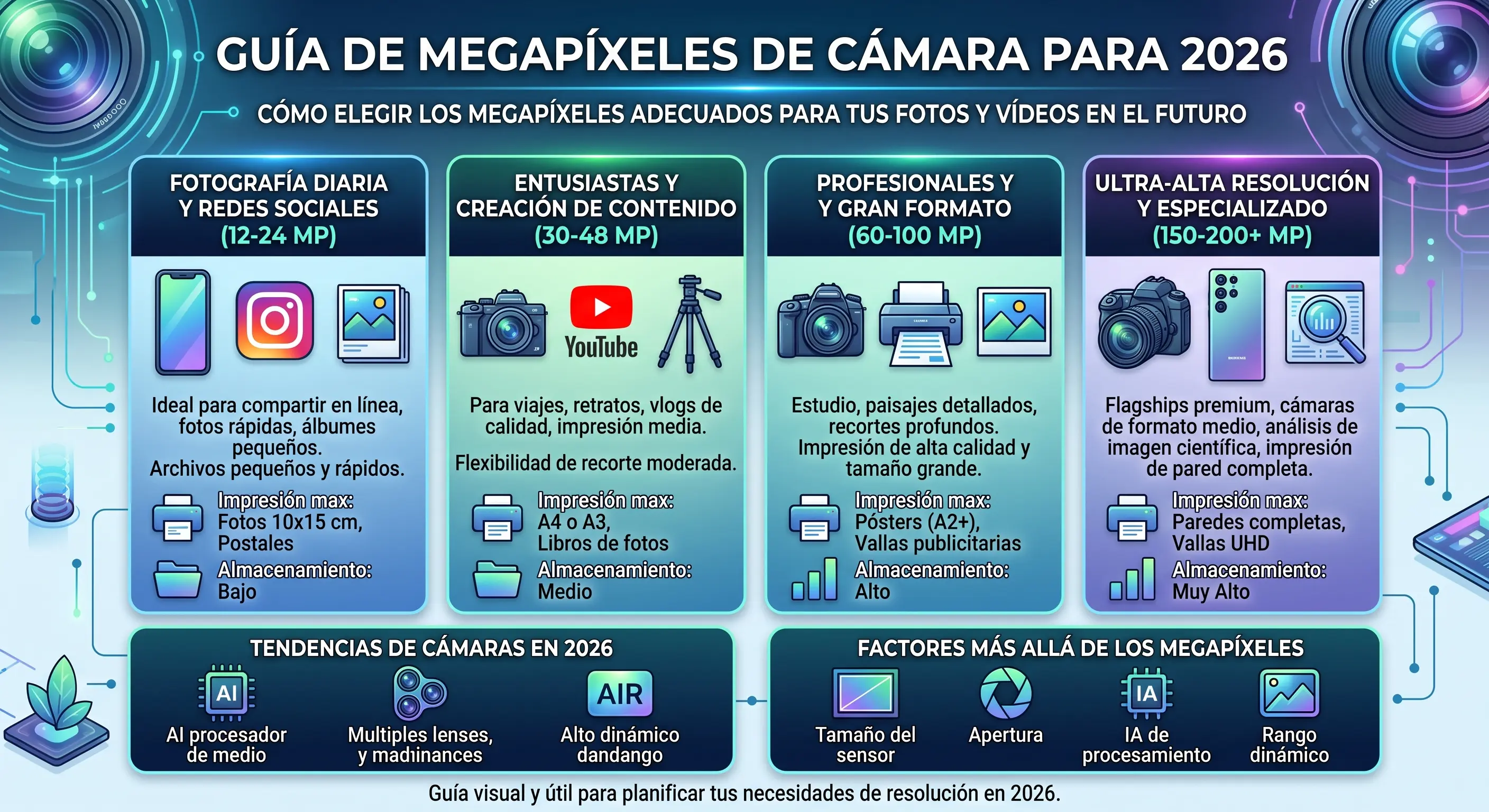 Megapíxeles en cámaras y móviles: ¿Por qué 200 MP no siempre son mejores que 50 MP? (2026)