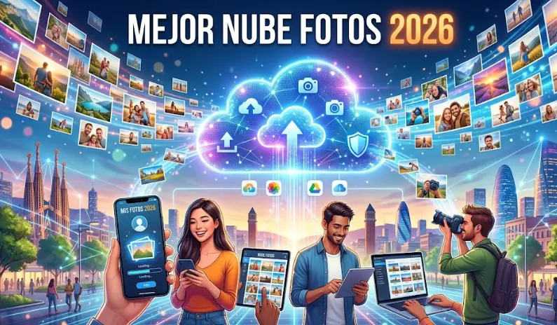 Dónde guardar fotos sin perder calidad (Comparativa REAL 2026: Google Fotos vs OneDrive vs Dropbox)