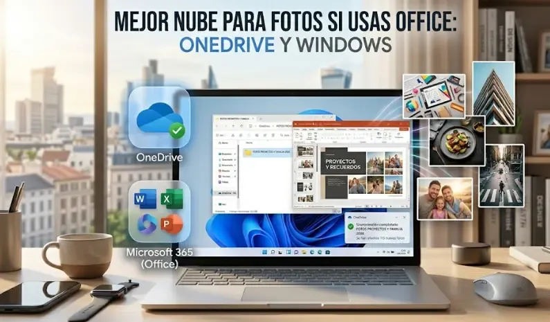 OneDrive sincronización en Windows - mejor nube para fotos si usas Office