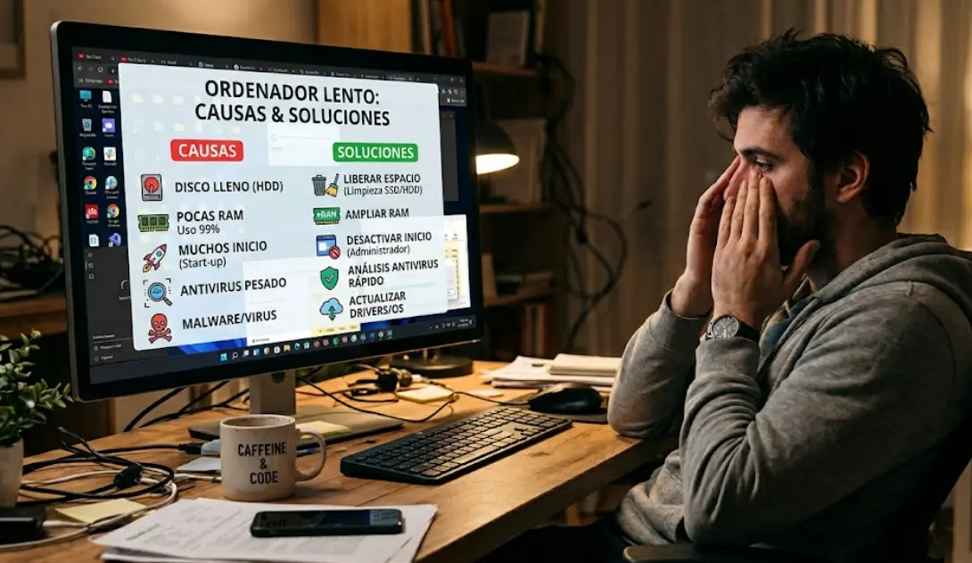¿Por qué mi ordenador va lento? Causas reales y soluciones definitivas (Guía 2026)