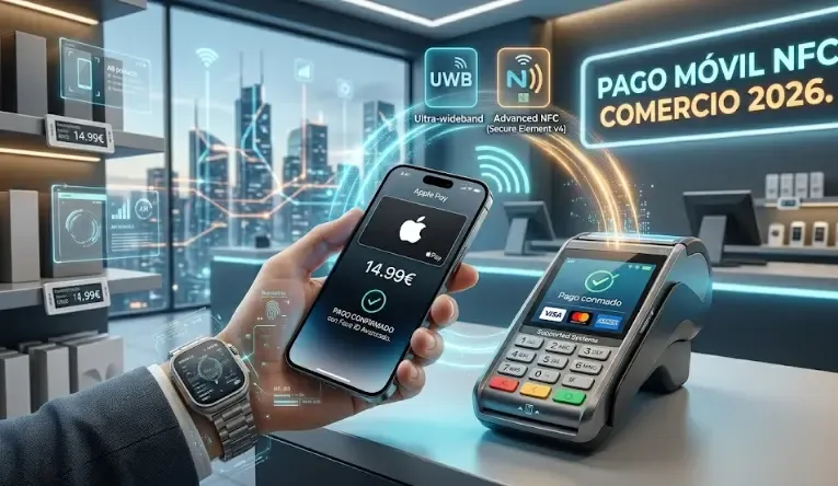 Pago NFC con móvil en comercio